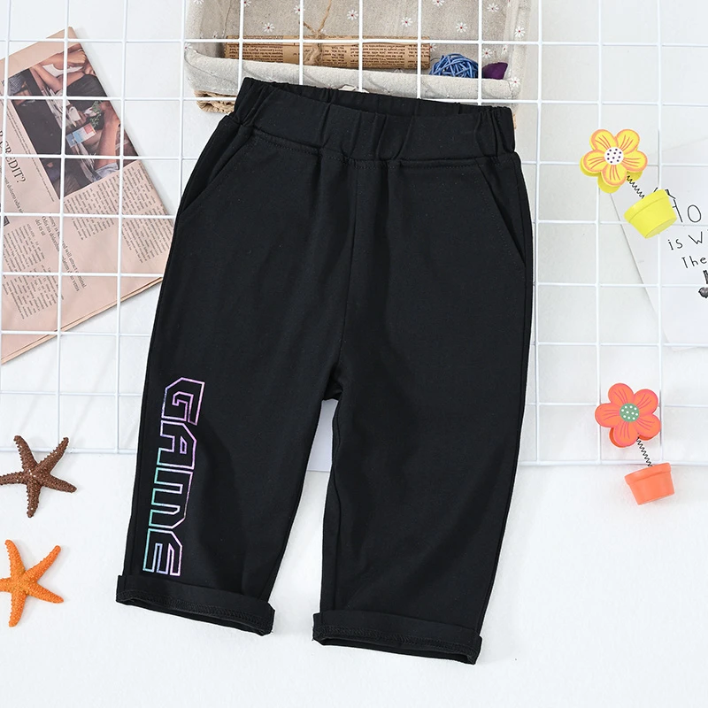 男童七分裤夏季2025新款纯棉夏休闲薄款中裤短裤大童裤子儿童夏天