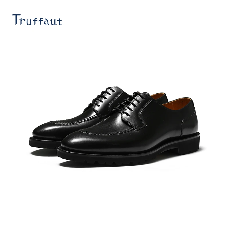 【年终特惠】微瑕断码Truffaut真皮德比鞋手工固特异商务休闲皮鞋