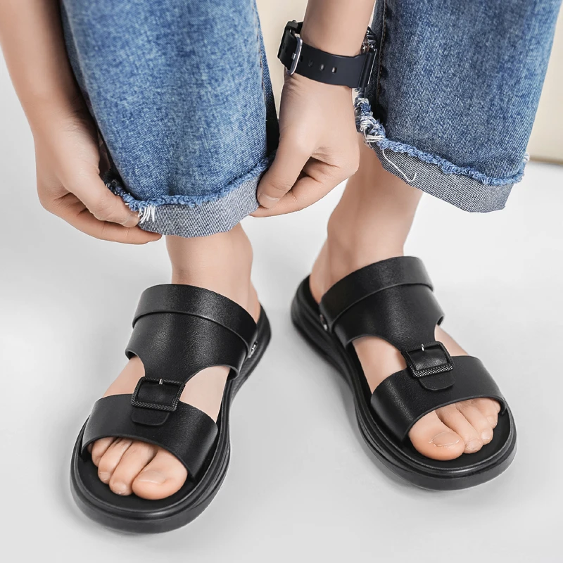 特大码男鞋45码46码夏季凉拖鞋47码48码户外玩水沙滩鞋青年凉鞋潮