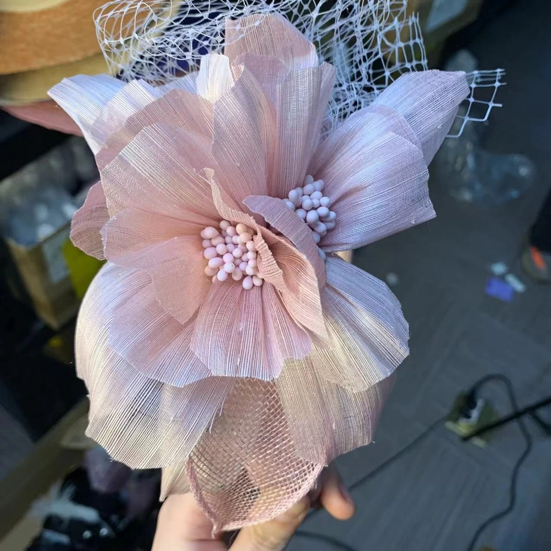 眞丝麻纯手工编织羽毛麻纱头饰发箍美美2111