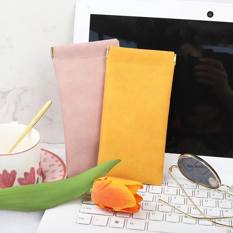 眼镜袋墨镜太阳镜男女收纳便携抗压放美瞳皮质眼镜包保护盒套小巧