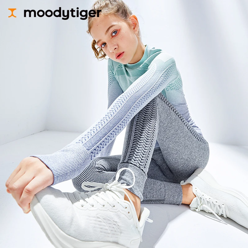 【保暖排汗】moodytiger冬季儿童一体织可外穿打底衫运动套装[H]