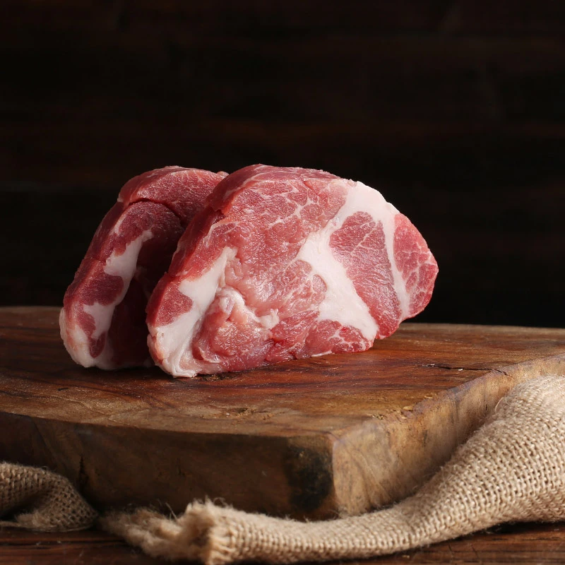 新鲜正宗梅花肉网易味央浙江黑猪 梅花肉350g*3冷冻黑猪肉
