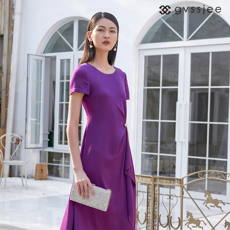 [一燃 ]高诗婕夏季连衣裙212163001-91春夏超显瘦连衣裙