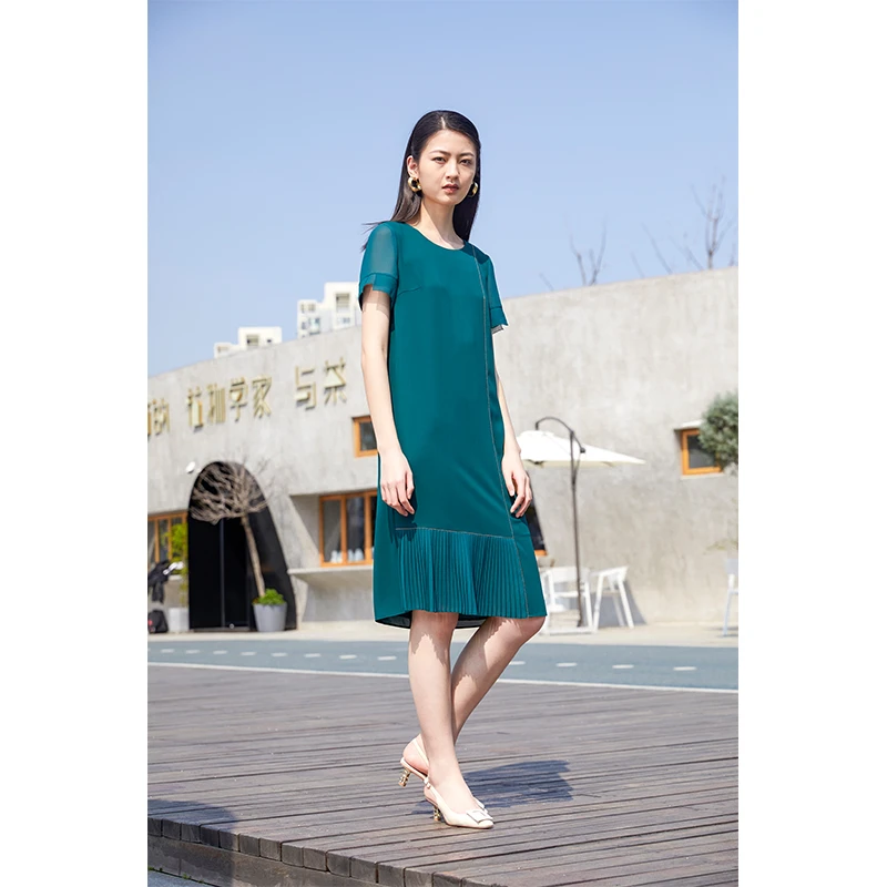 高诗婕夏季短袖连衣裙212263163-51春夏超显瘦连衣裙