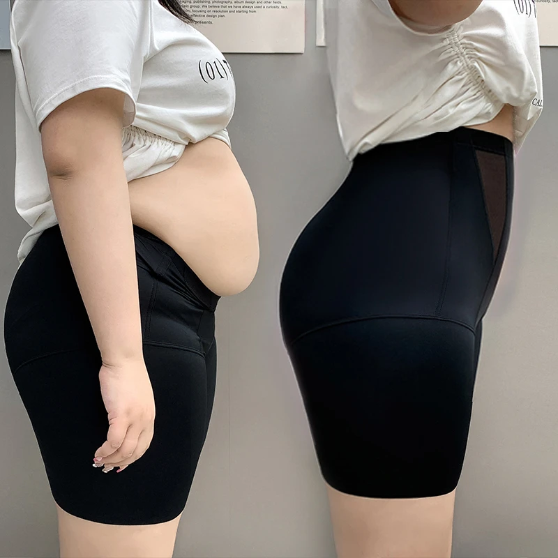 希酱欧尼 夏季薄款高腰弹力打底裤显瘦大码胖mm