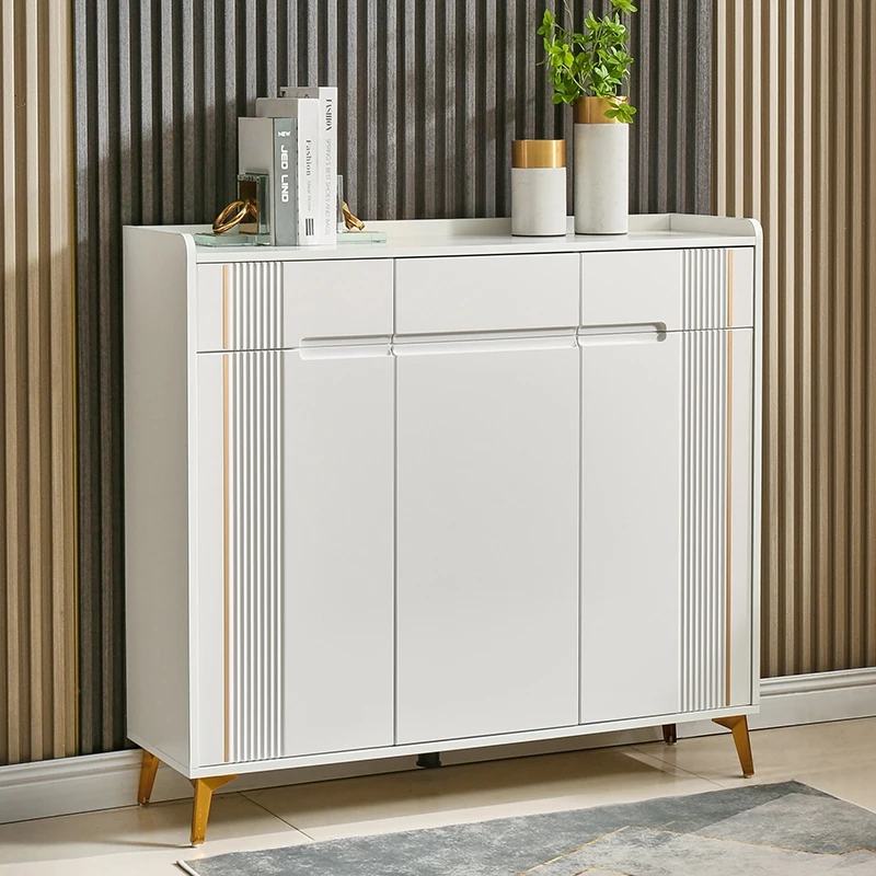 鞋柜整装对开门多层储物大容量意式轻奢家门口简约现代入户门鞋柜