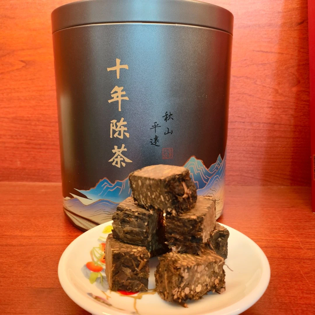 羊楼洞洞庄十年陈茶茶赵李桥青砖茶洞庄罐装散装1.5kg