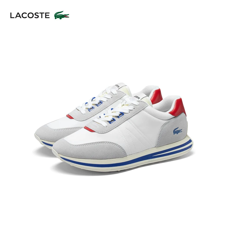 LACOSTE法国鳄鱼男鞋拼色舒适低帮跑步鞋运动鞋休闲鞋|43SMA0065