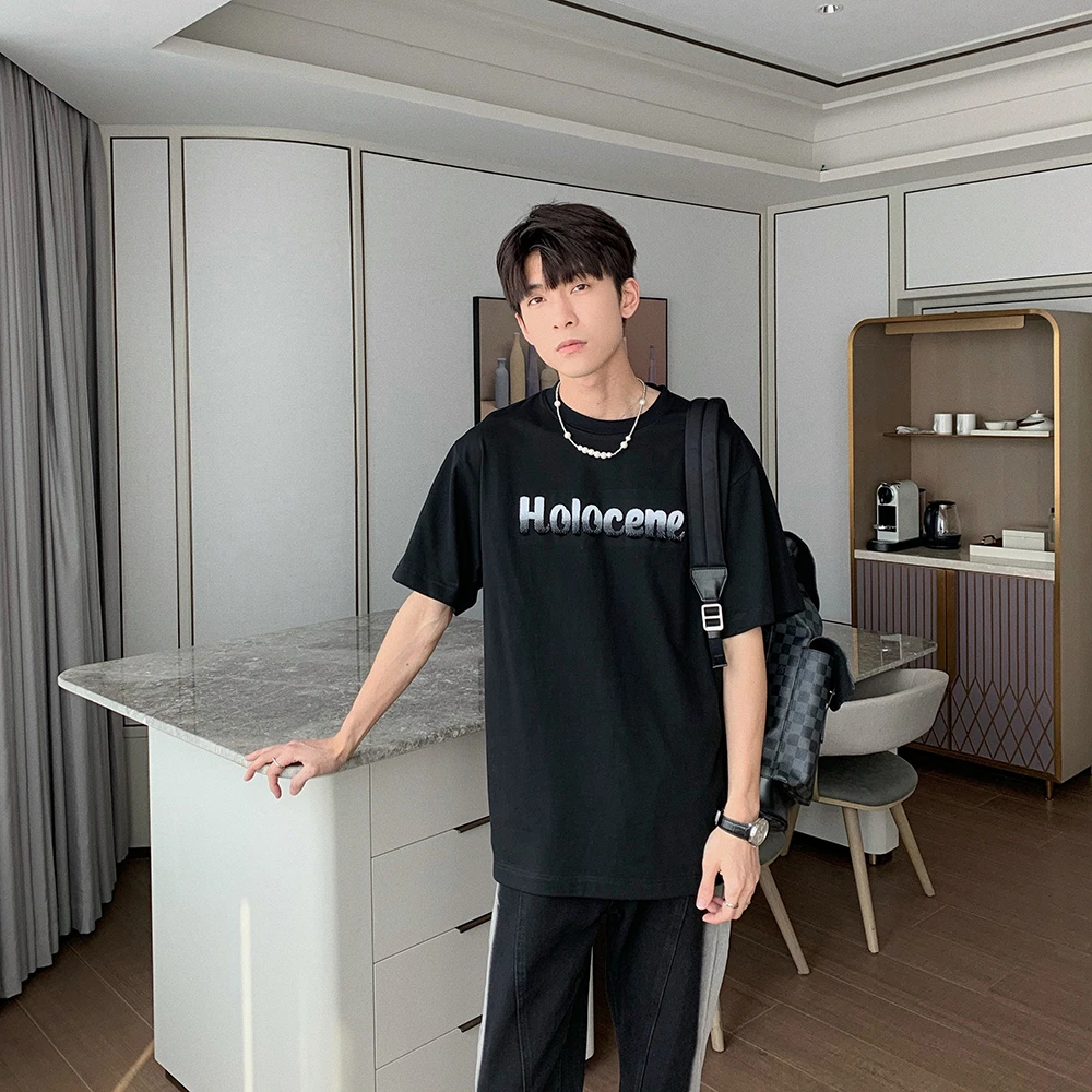 一轩轩轩【在仓现现】休闲原创衣服夏季男装新款t恤男短袖HLXZ-007