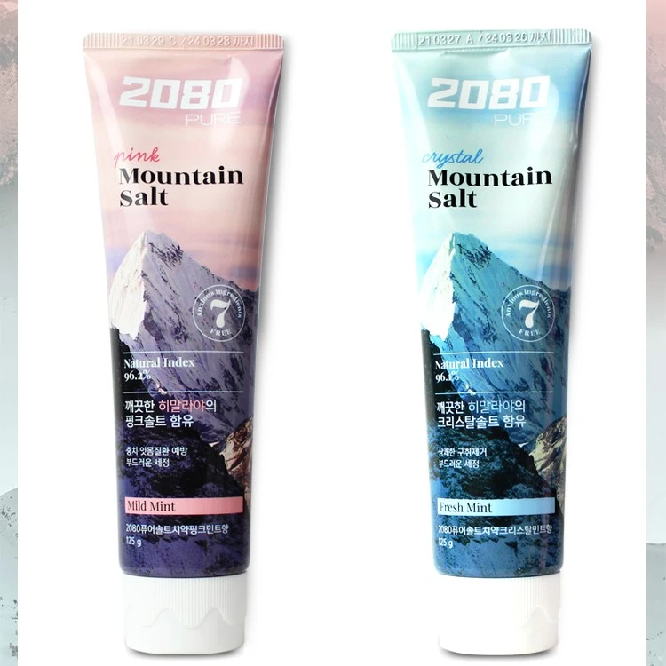 韩国进口2080盐清新口气牙膏薄荷去渍清洁