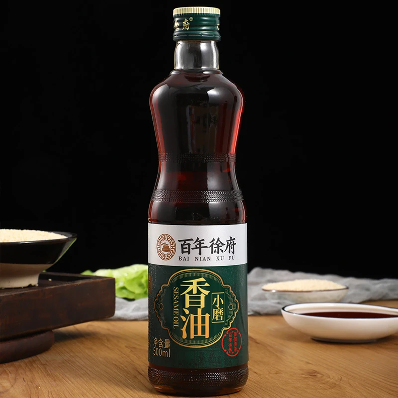 百年徐府河北老字号小磨芝麻香油500ml×2瓶