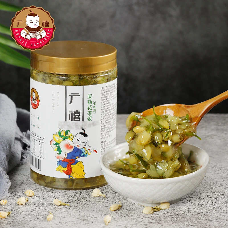 广禧茉莉花茶酱果肉饮料1kg 茉莉花茶原浆冲泡饮品奶茶店专用原料
