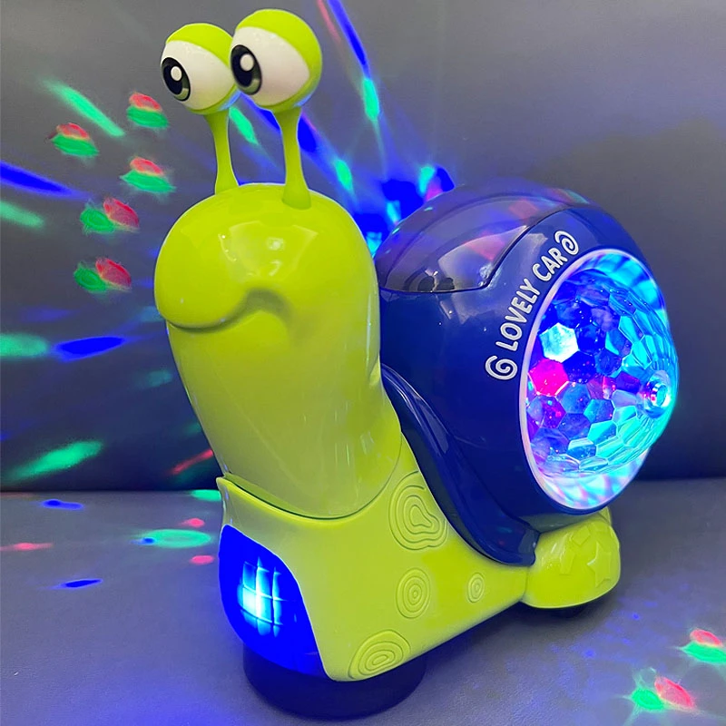 婴儿童玩具电动点头小蜗牛0-1岁3至6男孩女宝宝2到4抬头练习5益智