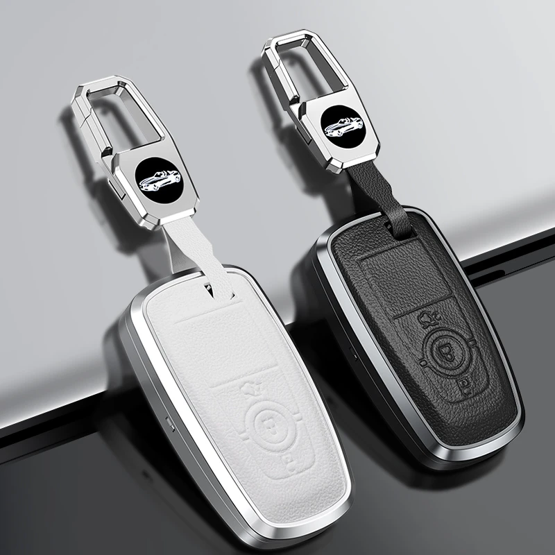 福特蒙迪欧钥匙套锐际EVOS锐界探险者福克斯金牛座汽车真皮壳包扣