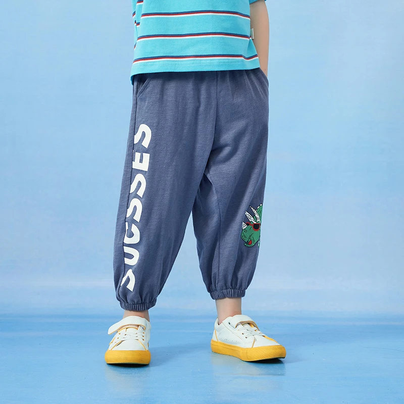 防蚊裤男童儿童裤子薄款纯棉2022夏季新款宝宝休闲裤中小童运动裤