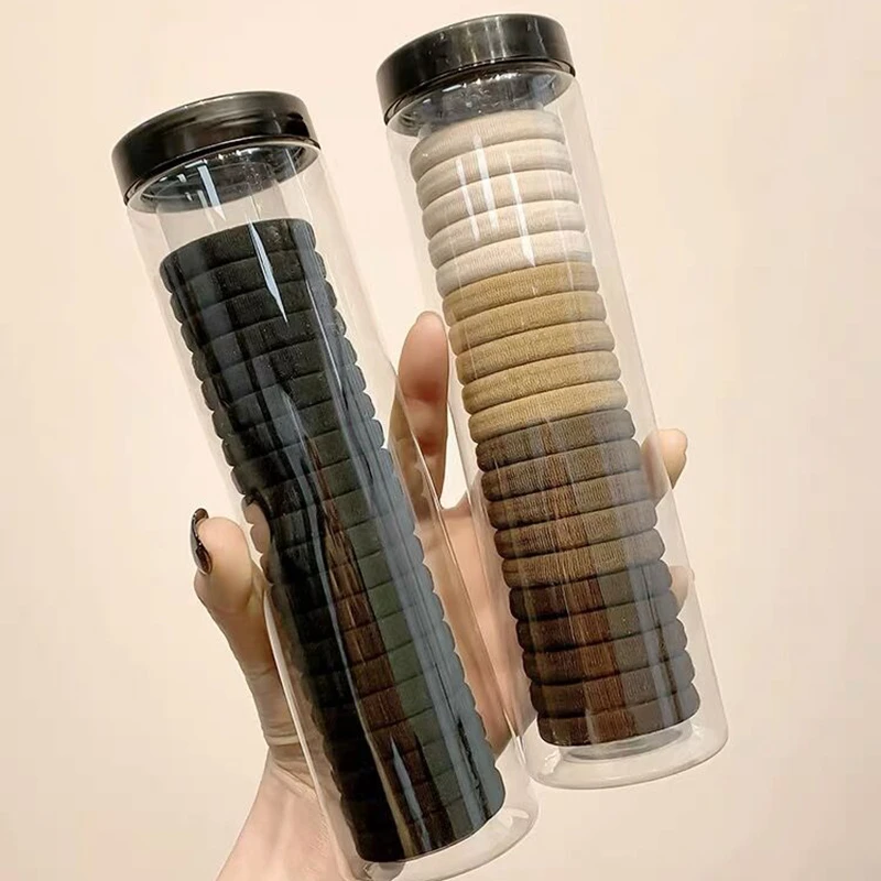 布艺发饰  【心心】春夏四十根头绳灌装款加粗加厚扎发头绳