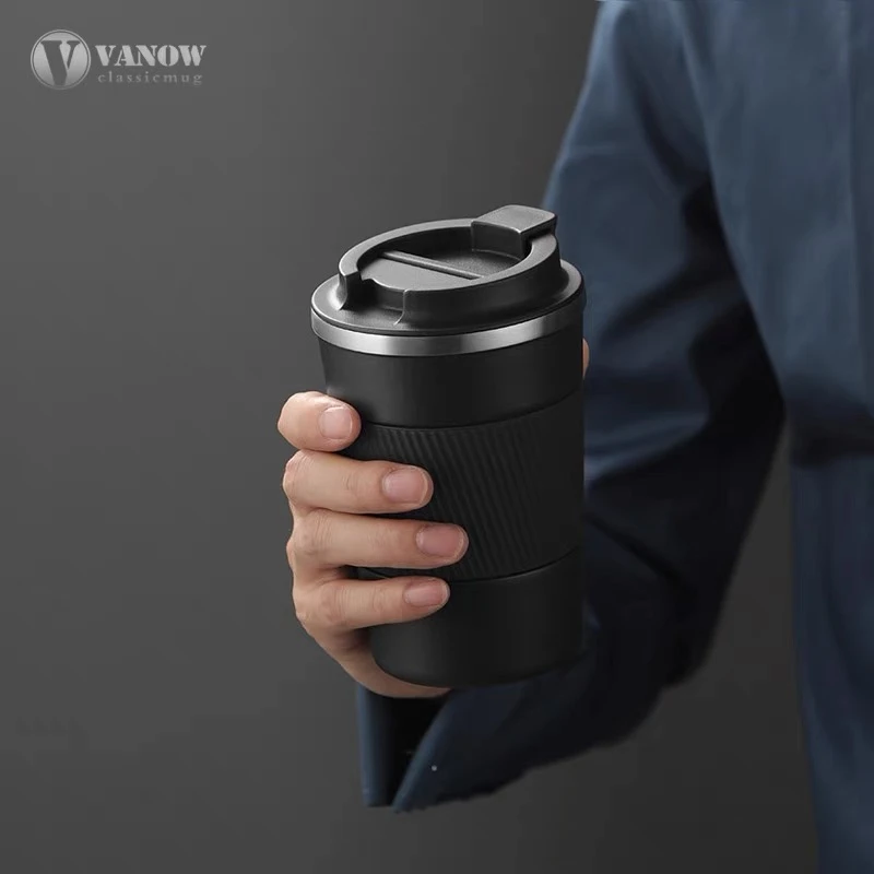 Vanow陶瓷内胆车载随行杯子便携不锈钢咖啡杯水杯