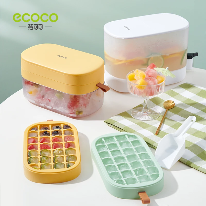 ecoco冻冰块家用自制冰块模具神器大容量食品级硅胶创意制冰冰格