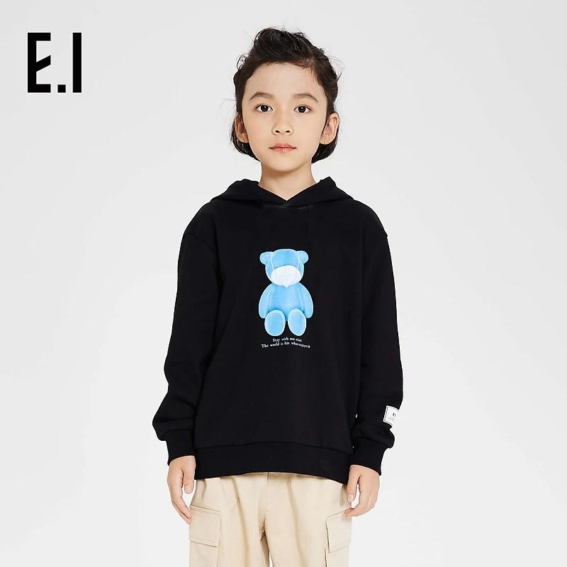 E.I春款男女童儿童卫衣卡通印花潮酷可爱宽松百搭D8221106218