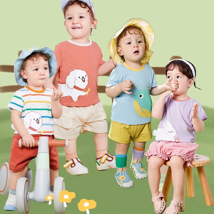 巴拉巴拉婴童夏季圆领短袖T恤宝宝萌趣卡通洋气上衣208222117203