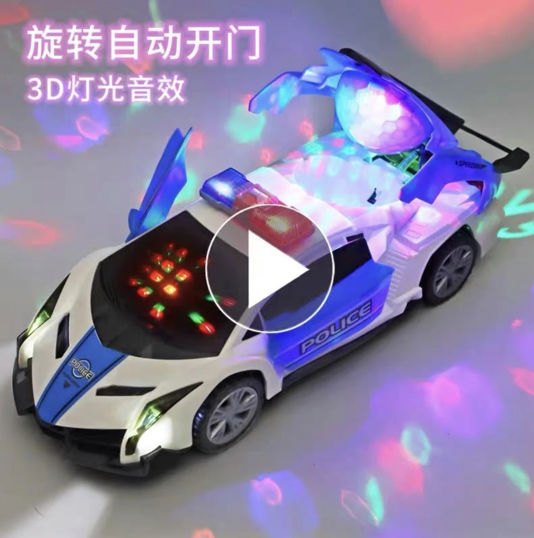 电动跳舞变形旋转万向警车男孩坦克车玩具儿童小孩女孩小汽车