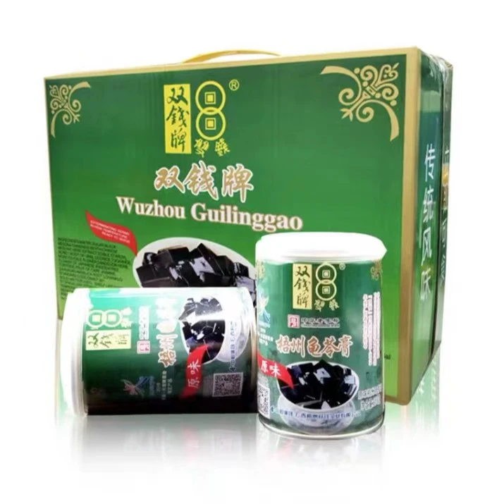 牌罐装原味龟苓膏250克X12罐梧州特产经典草本清火解暑果冻
