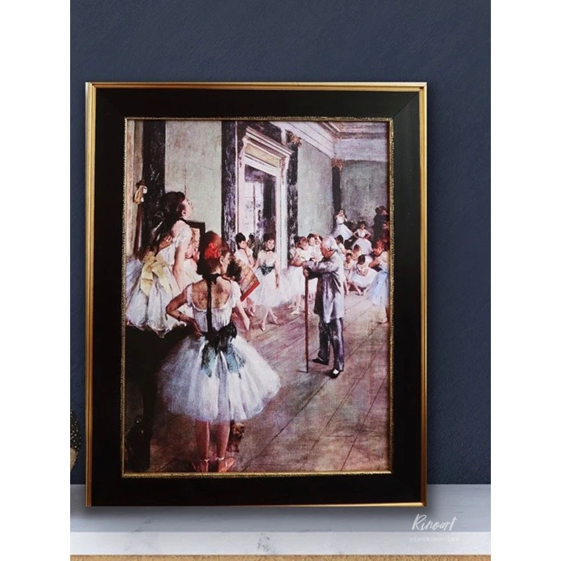 犀牛艺廊《Ballet Class》德加芭蕾教室含框餐厅客厅艺术画装饰画