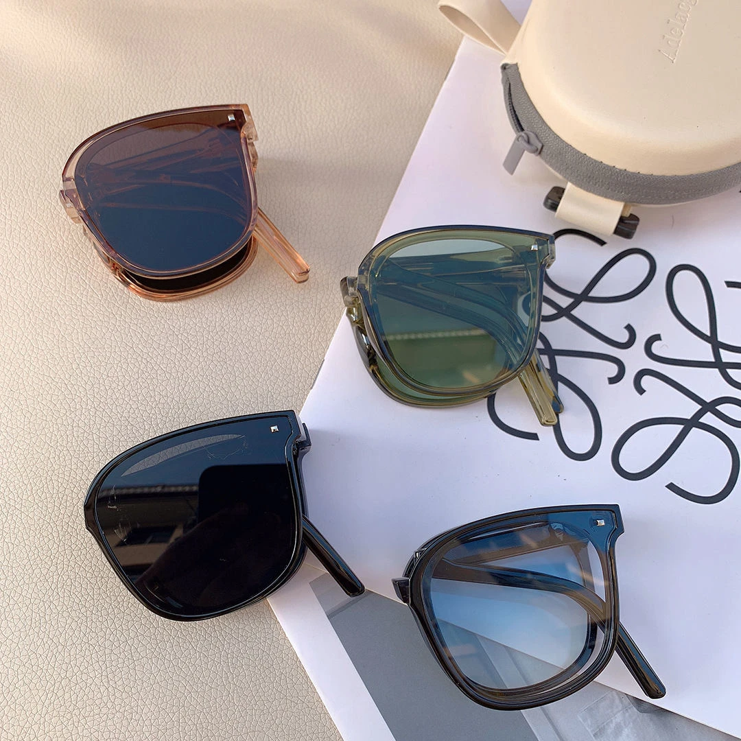 折叠墨镜夏季防紫外线爆款便携式硅胶鼻托太阳镜防晒显瘦ins高级