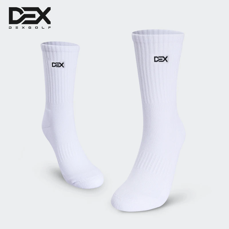 DEXGOLF韩国高尔夫球袜女袜WG002纯棉高腰袜运动透气吸汗厚底袜