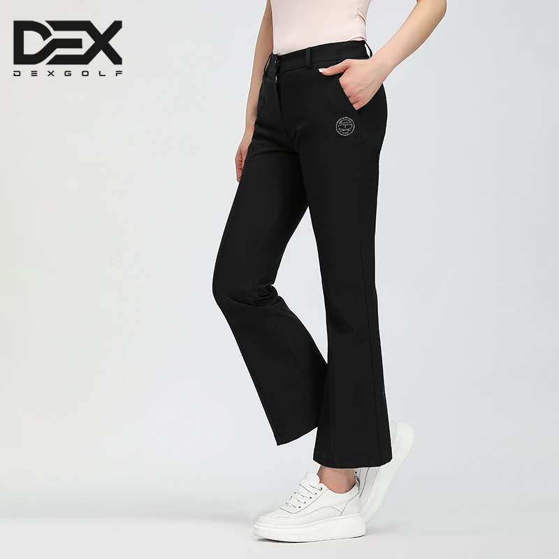DEXGOLF高尔夫女士微喇叭裤4003春夏薄款修身运动九分裤