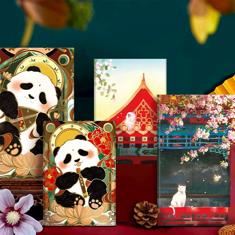 飞乐鸟原创国风IP手账本敦煌故宫国宝熊猫A632K便携式通用笔记本