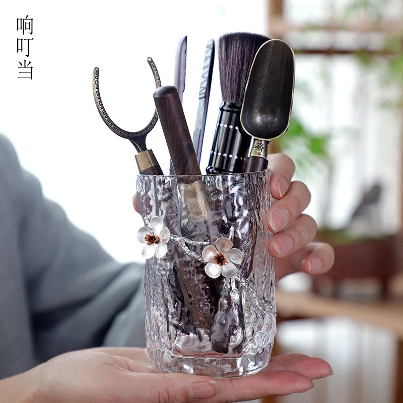黑檀实木茶道六君子套装大全6君子功夫茶具配件泡茶工具茶夹针勺