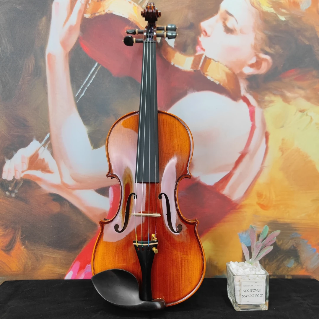 E400欧料全手工独板整板枫木背板小提琴厂家直卖厂家演奏专业级