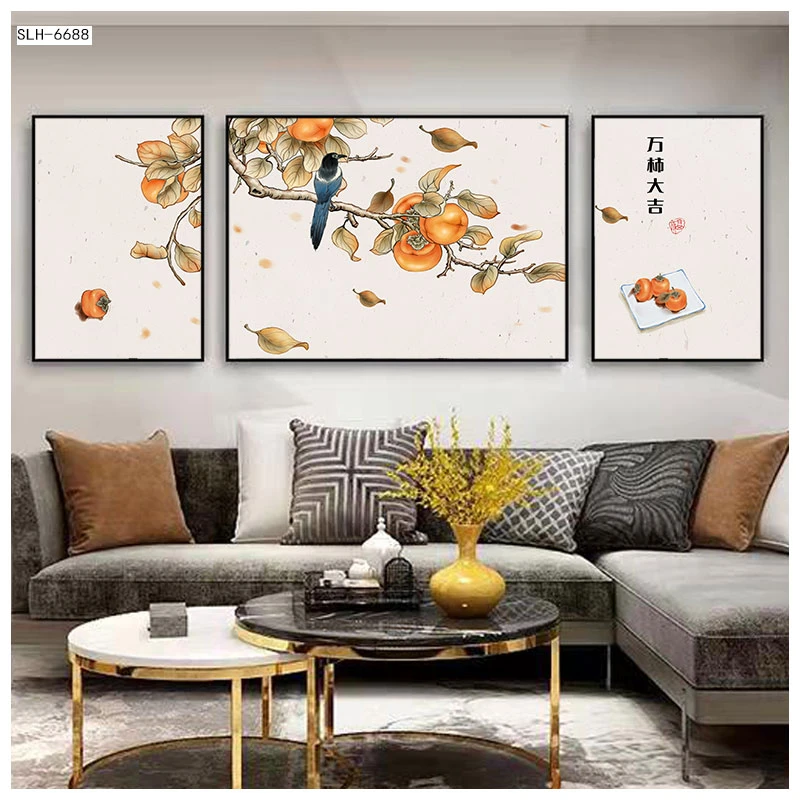 [佳盛画廊]装饰画高端三联-中式04