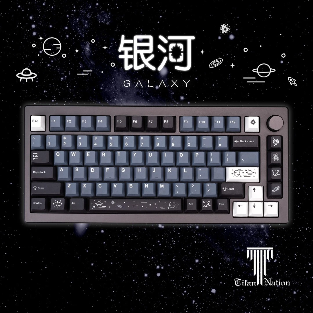 泰坦国度GMK银河GALAXY键帽152键PBT原厂高度热升华游戏键盘键帽