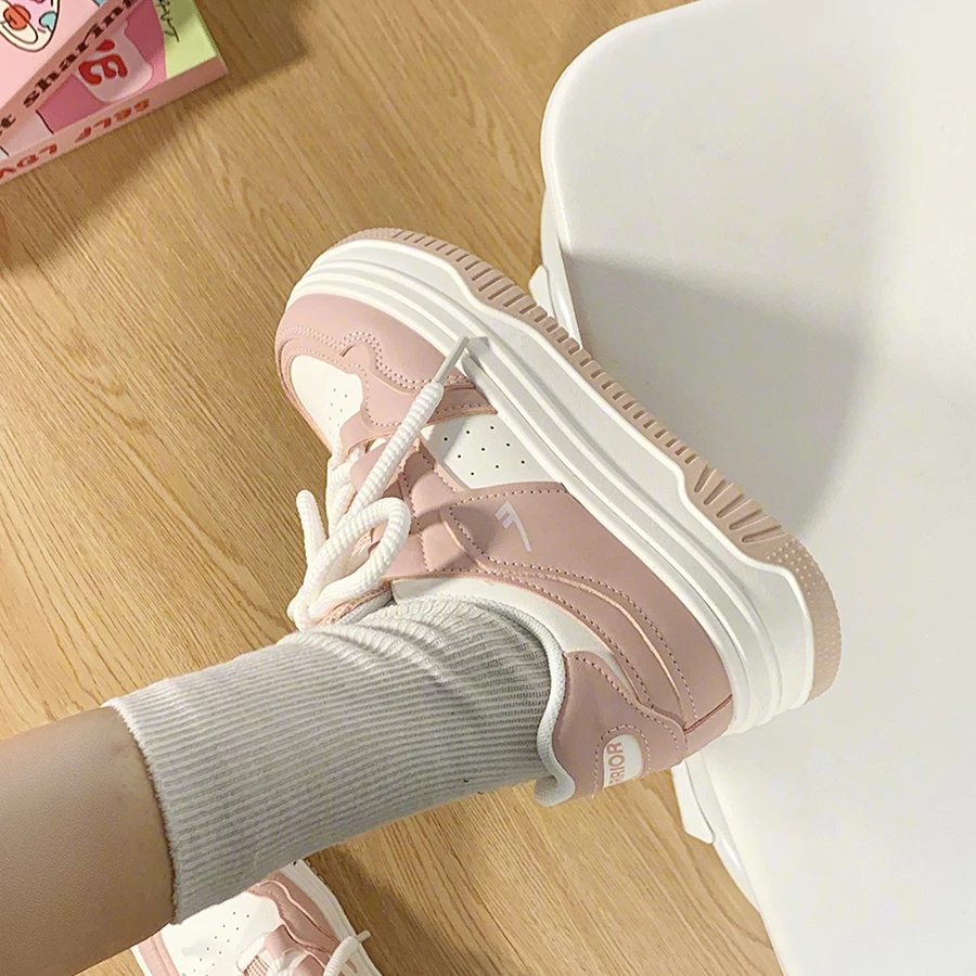 回力小粉鞋女2025春季新款爆款厚底增高小白鞋女粉色百搭休闲女鞋