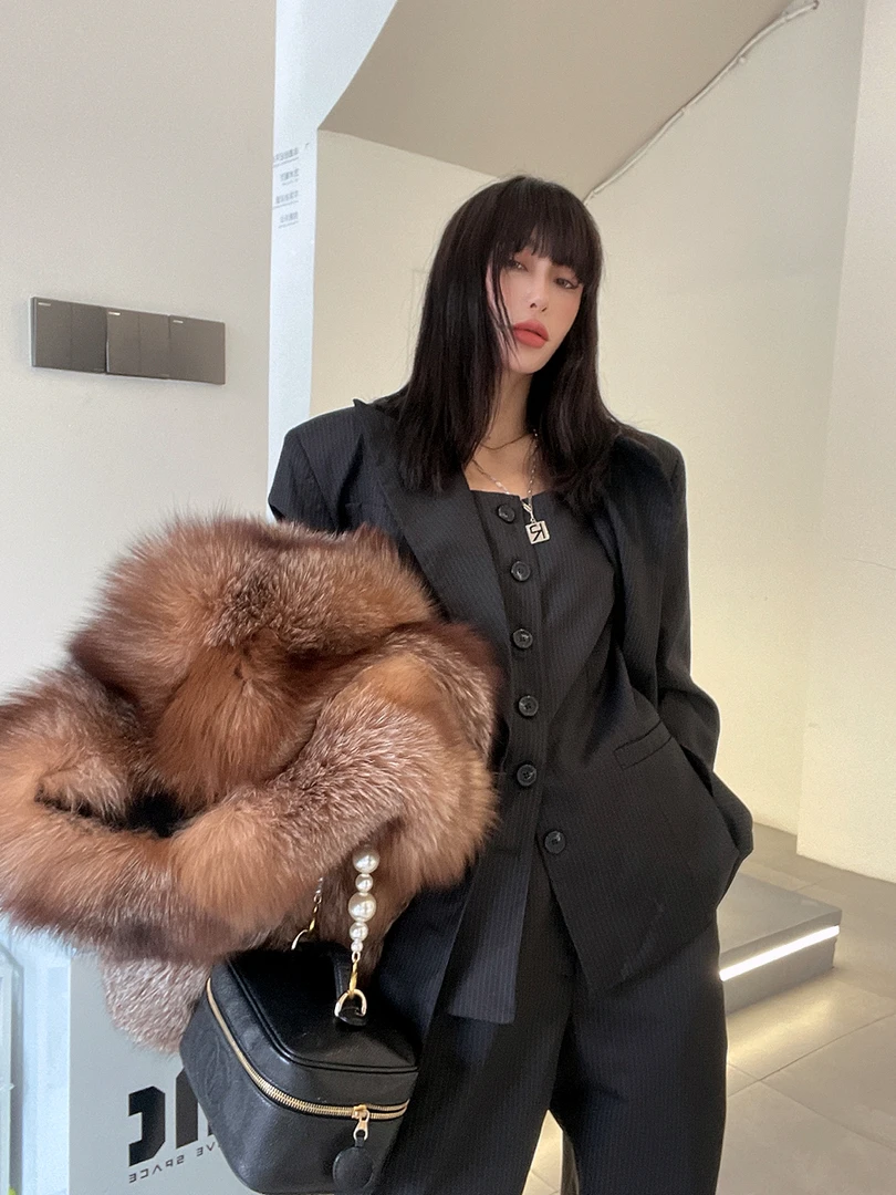 ZZYZ条纹翻领设计西装外套