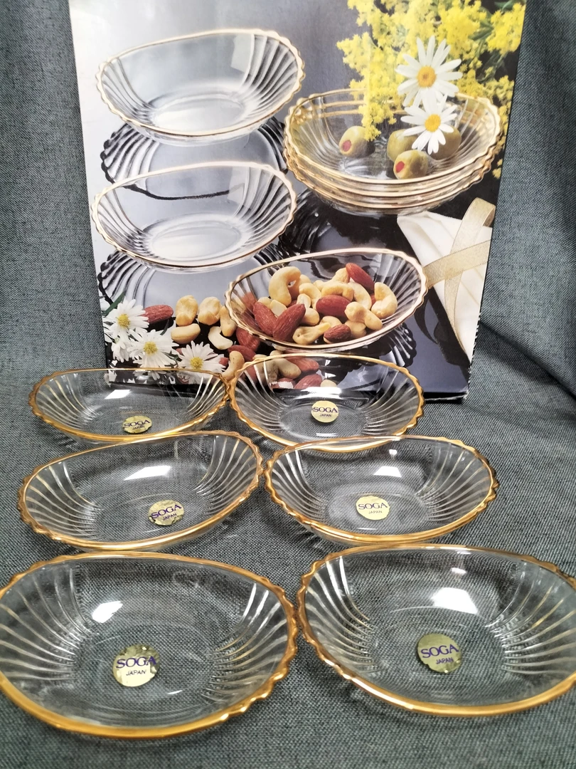 SOGASOGA描金小钵，标为单价 个别口延轻微磨金日式透明网红