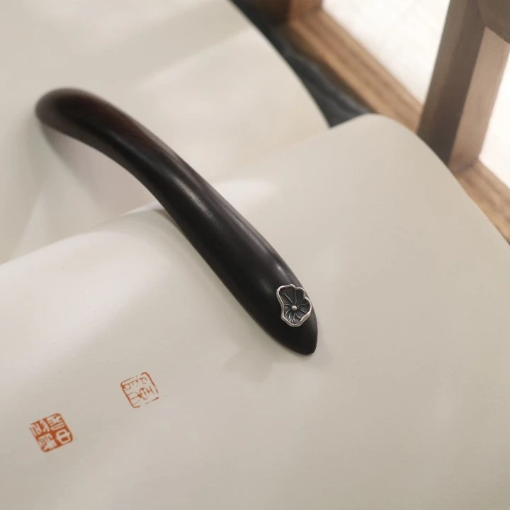 隐木莲叶田田双尖压发簪