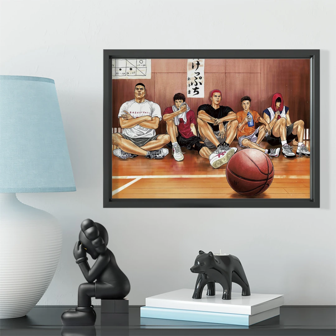 灌篮高手先发五虎樱木流川枫实木装饰相框照片墙桌摆挂框摆件壁画