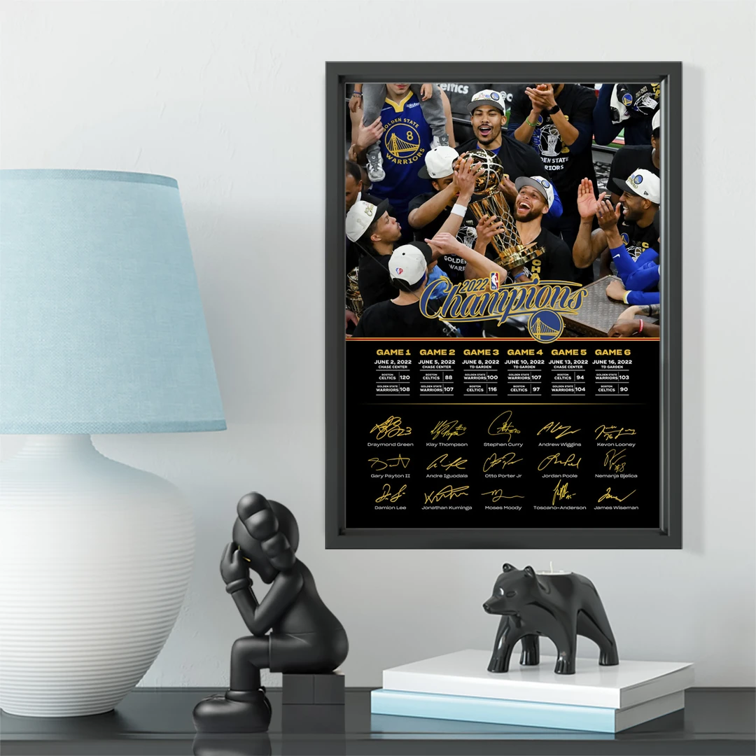 2022年勇士总冠军全家福实木装饰相框照片墙桌摆挂框摆件酒吧库里