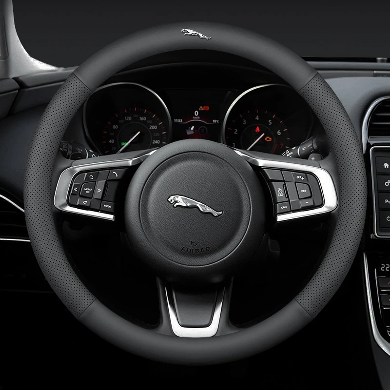【32号】捷豹方向盘套专车专用汽车把套四季通用圆型防滑真皮超薄