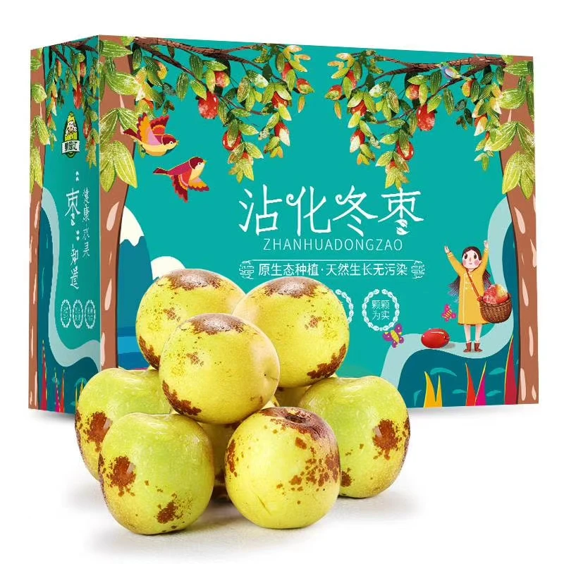 九九红沾化冬枣,一代冬枣,中果,5斤箱,净含量2500克