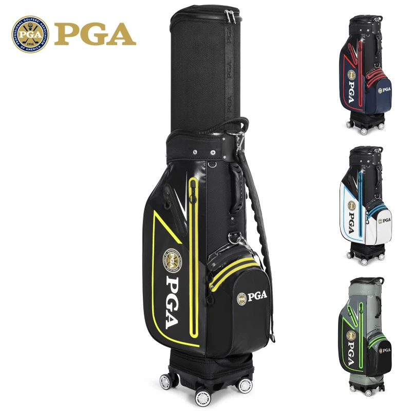 美国PGA 高尔夫球包 男士 万向四轮伸缩球包 防水尼龙料 送防雨罩