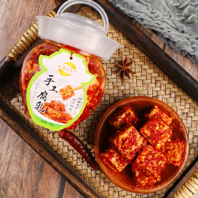 豆腐乳正宗霉豆腐特产湖南无油香辣味白溪新化