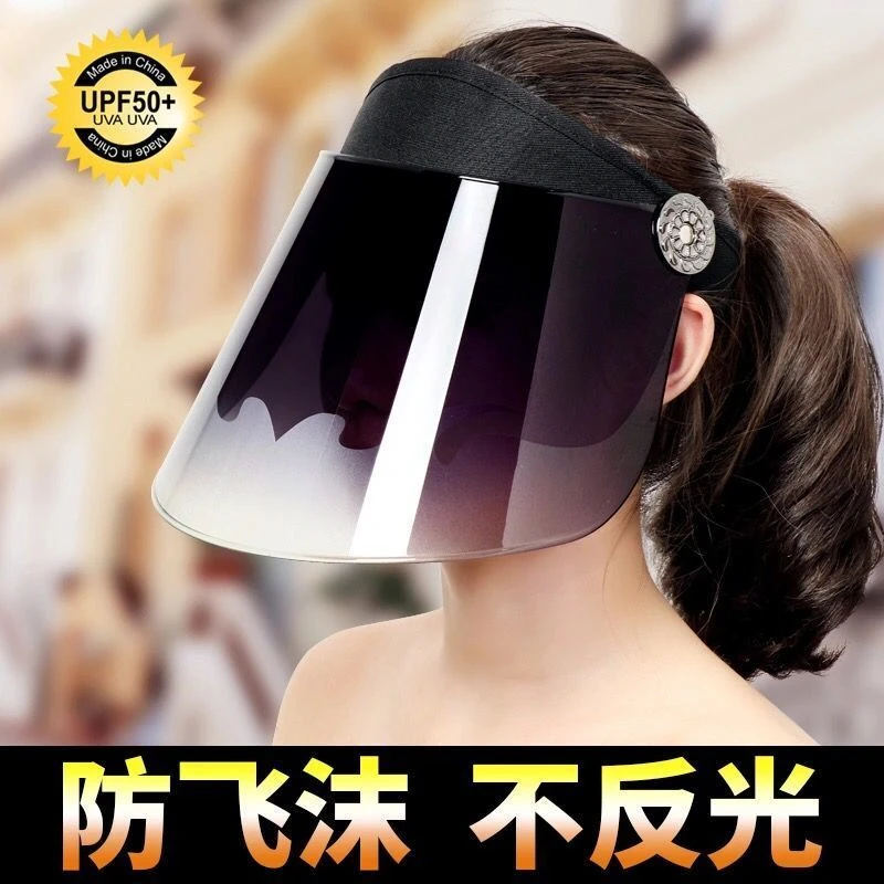 骑车遮阳帽夏天防紫外线女士太阳帽骑电动车防晒时尚帽子空顶
