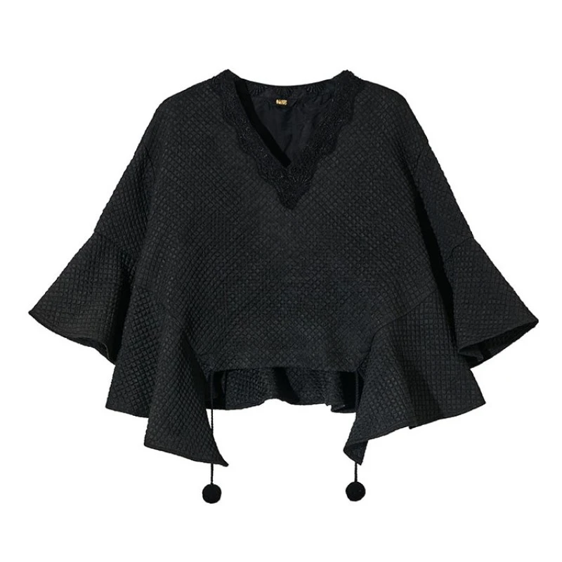 轮廓原创设计感上衣2021秋季新款个性不规则提花短外套L214Y001