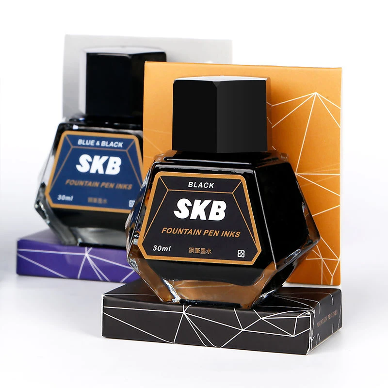 SKB墨水INK-210钢笔用非碳素钢笔水黑蓝色学生教师练字