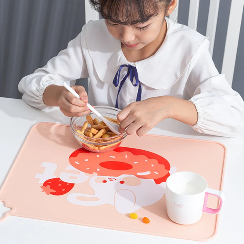 deHub儿童西餐垫防水防油小学生午餐垫硅胶学生吃饭隔热硅胶桌垫